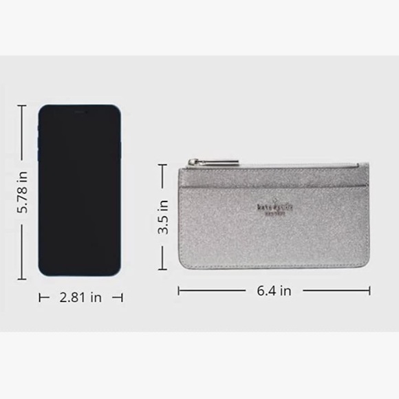 Kate Spade Wallet Large Slim Card Holder Glitter in Rose Gold - Picture 3 of 8